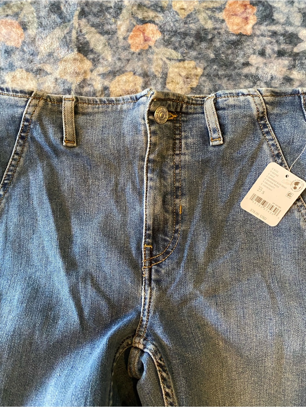 Free People We The Free Level Up Split Slim Flare Jeans NWT 27 S - Picture 9 of 11